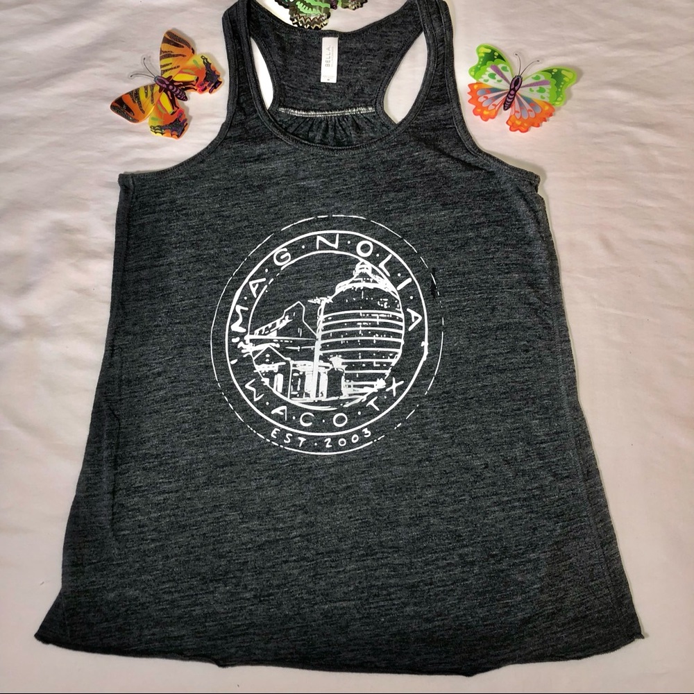 Magnolia Waco Tx Racerback Muscle Tee, Medium, EUC, pet/smoke free home